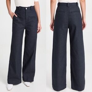 AG Los Angeles‎ Tailored Deven High-Rise Ultra-Wide Leg Trouser Gunpowder NWT 32